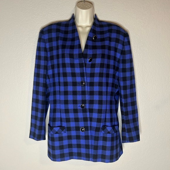 Neiman Marcus Wool plaid
Womens Blazer Sz 16 - Picture 1 of 6